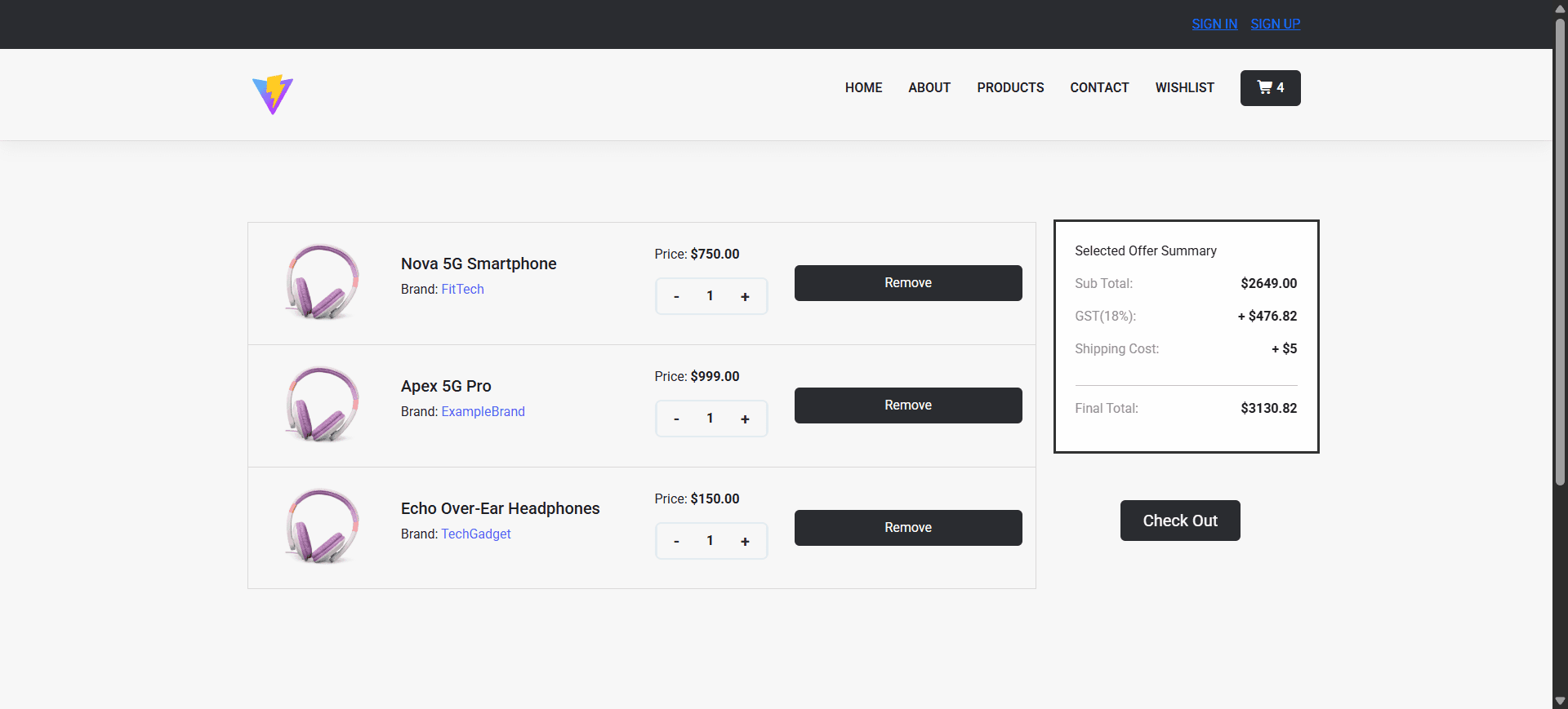 Ecommerce-Practice screenshot 1